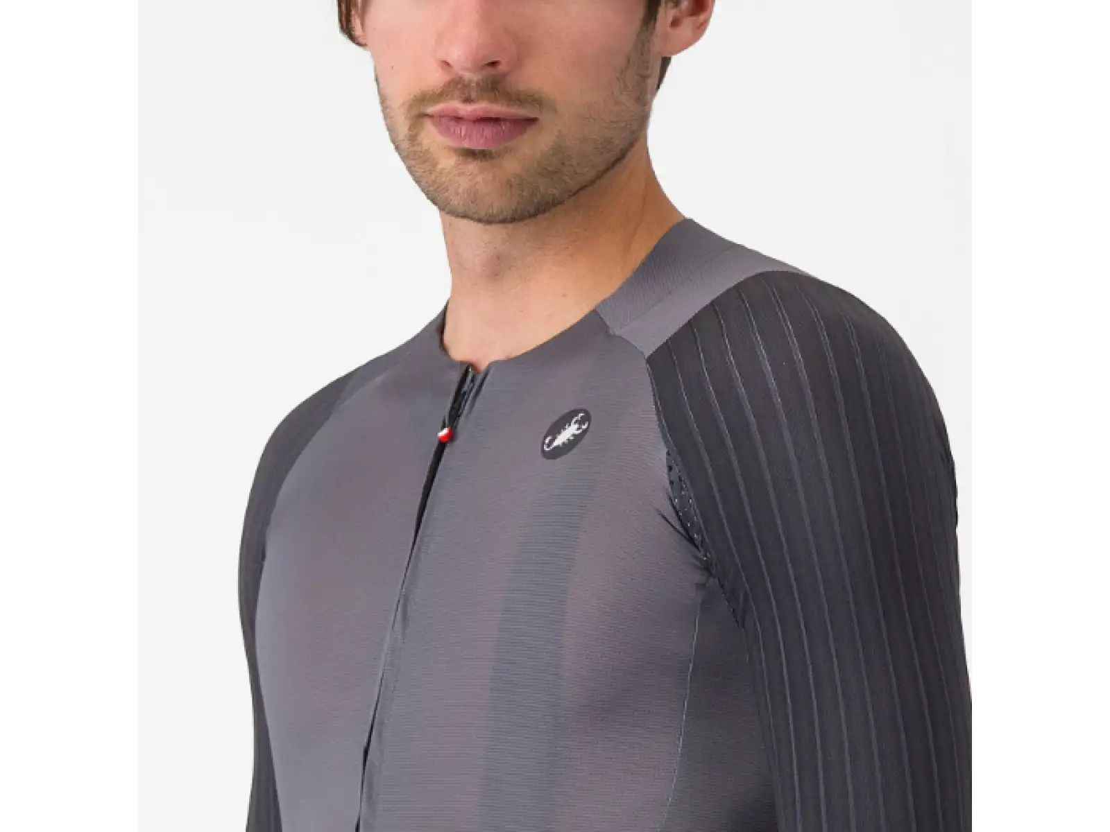 Castelli Aero Race 8S męska koszulka z krótkim rękawem Smoky Gray