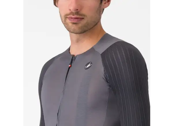 Castelli Aero Race 8S męska koszulka z krótkim rękawem Smoky Gray