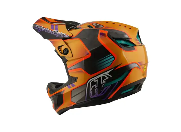 Troy Lee Designs D4 Carbon MIPS kask Crest Gold