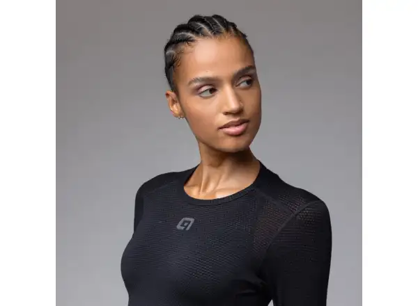 Alé Intimo Merino damska bielizna termoaktywna z długim rękawem Black
