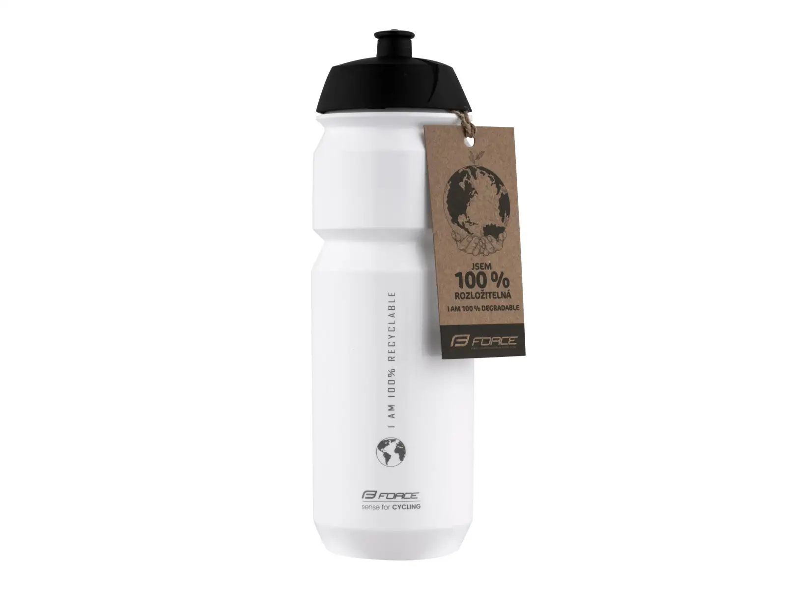Force Bio Earth butelka rowerowa 750 ml biała/szara