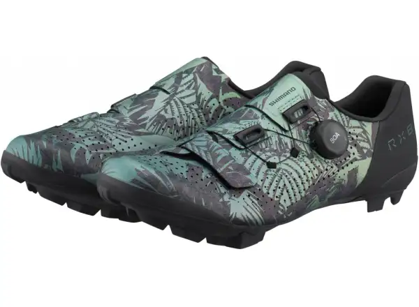 Shimano SH-RX801 męskie gravel buty rowerowe Tropical Leaves