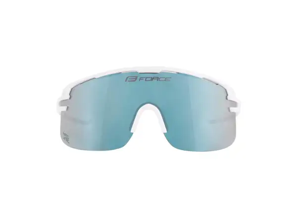Force Epic okulary rowerowe białe/niebieskie lustrzane szkło