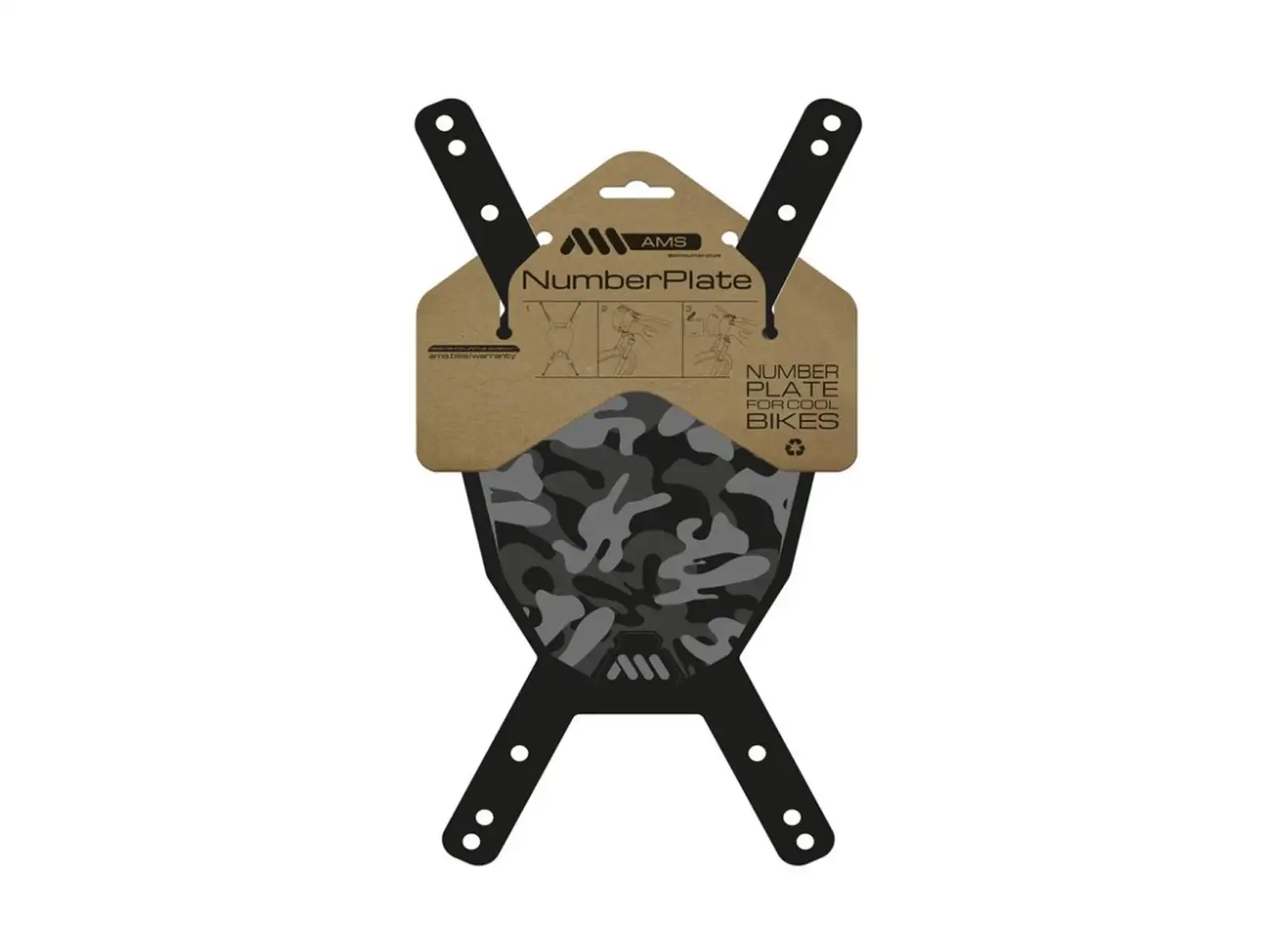 All Mountain Style Number Plate płytka na numer startowy Camo/Black