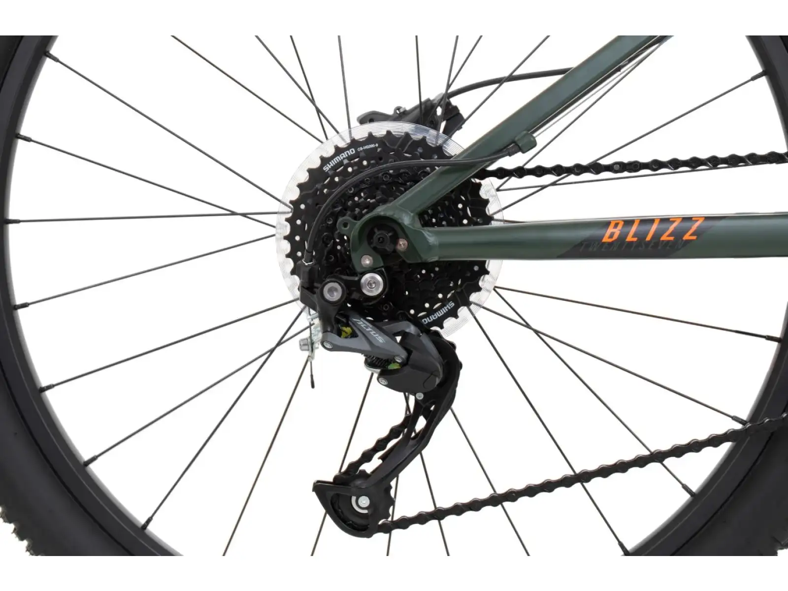 Rock Machine Blizz 27 HD rower dziecięcy Mat Khaki/Neon Orange/Black