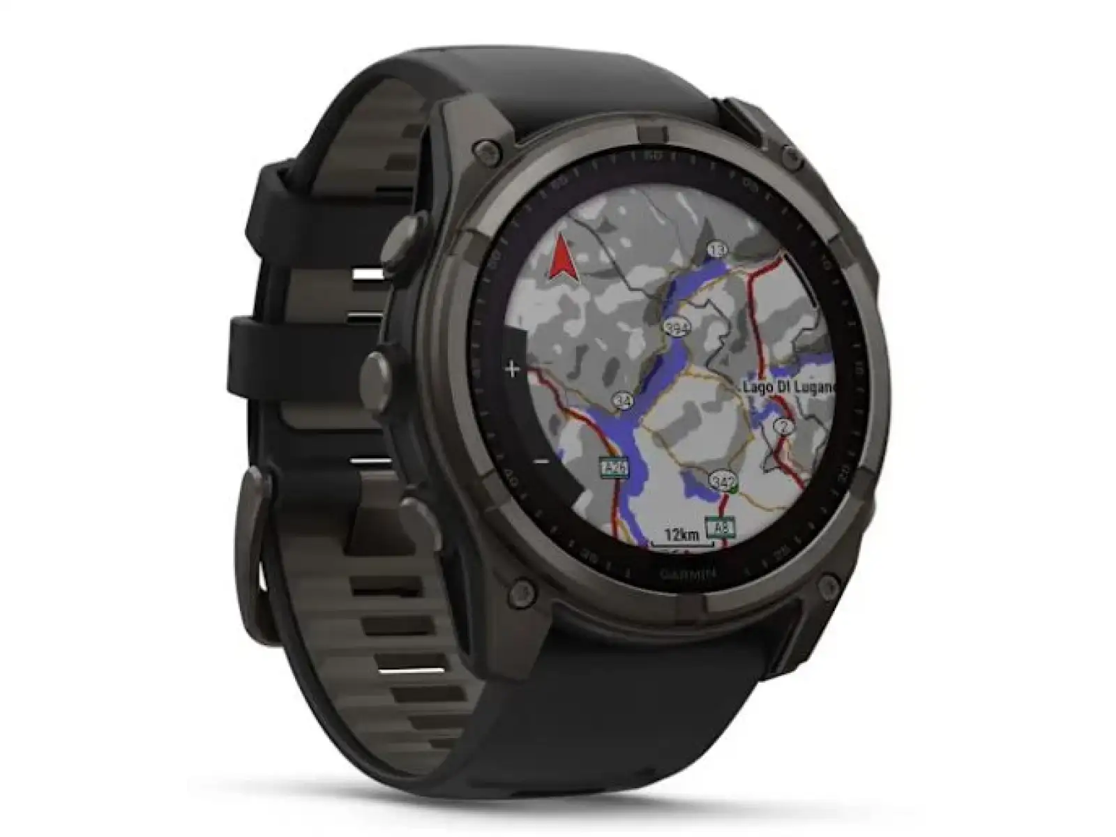 Garmin fenix 8 - 51 mm Solar Sapphire inteligentny zegarek Carbon DLC Titanium Black/Pebble Gray