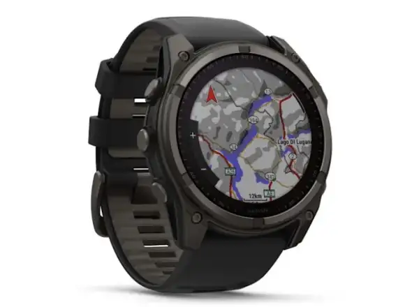 Garmin fenix 8 - 51 mm Solar Sapphire inteligentny zegarek Carbon DLC Titanium Black/Pebble Gray