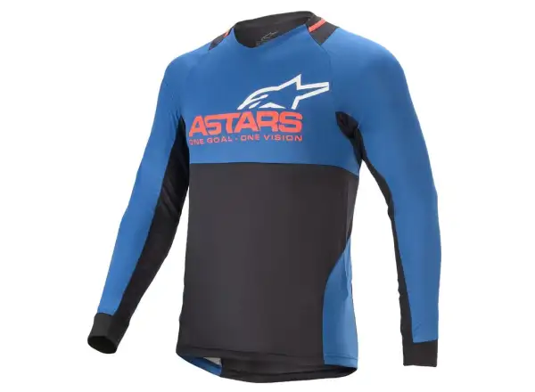 Alpinestars Drop 8.0 męska koszulka z długim rękawem Mid Blue/Bright Red