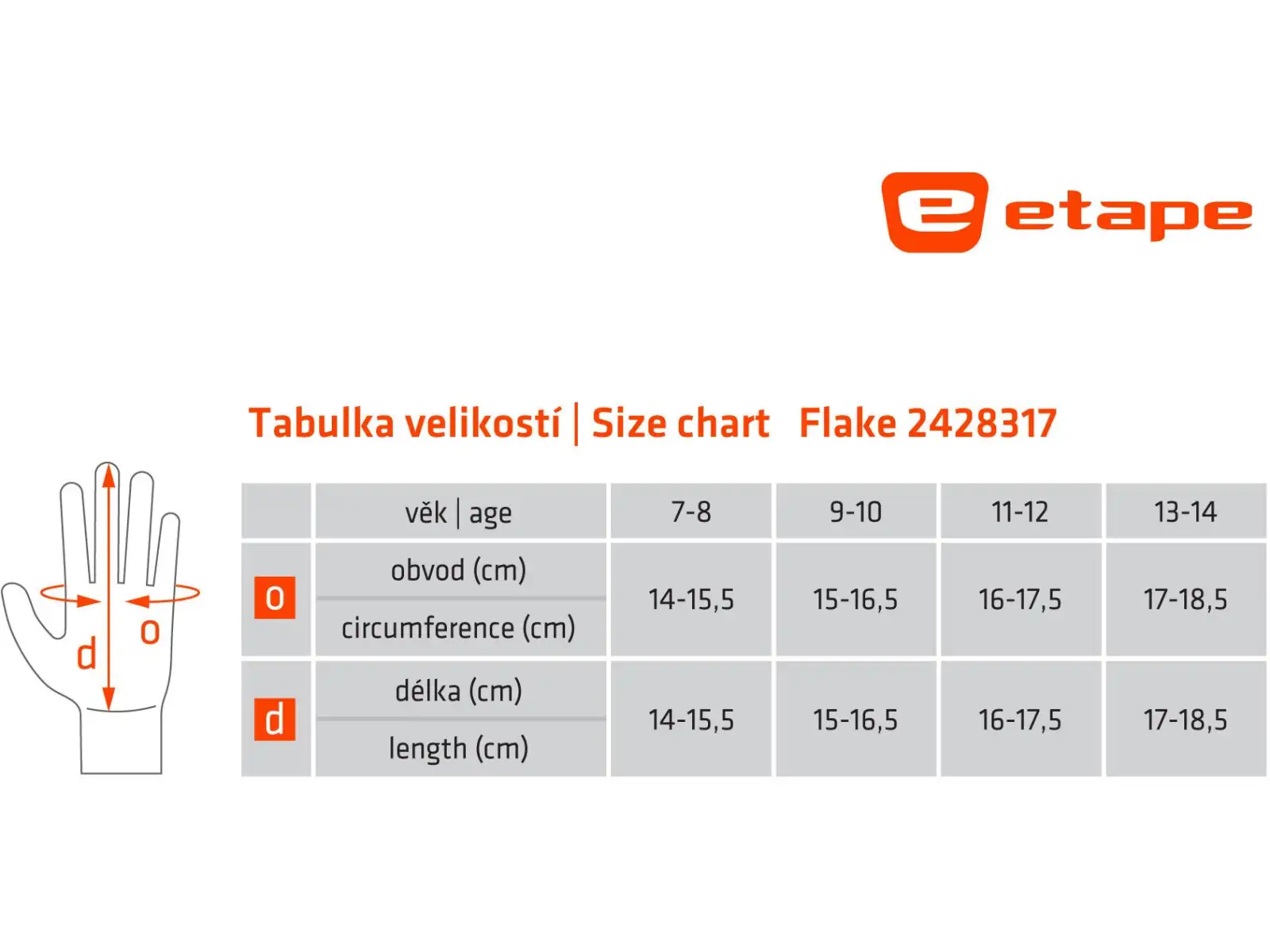 Etape Flake dziecięce rękawiczki czarna/Reflex