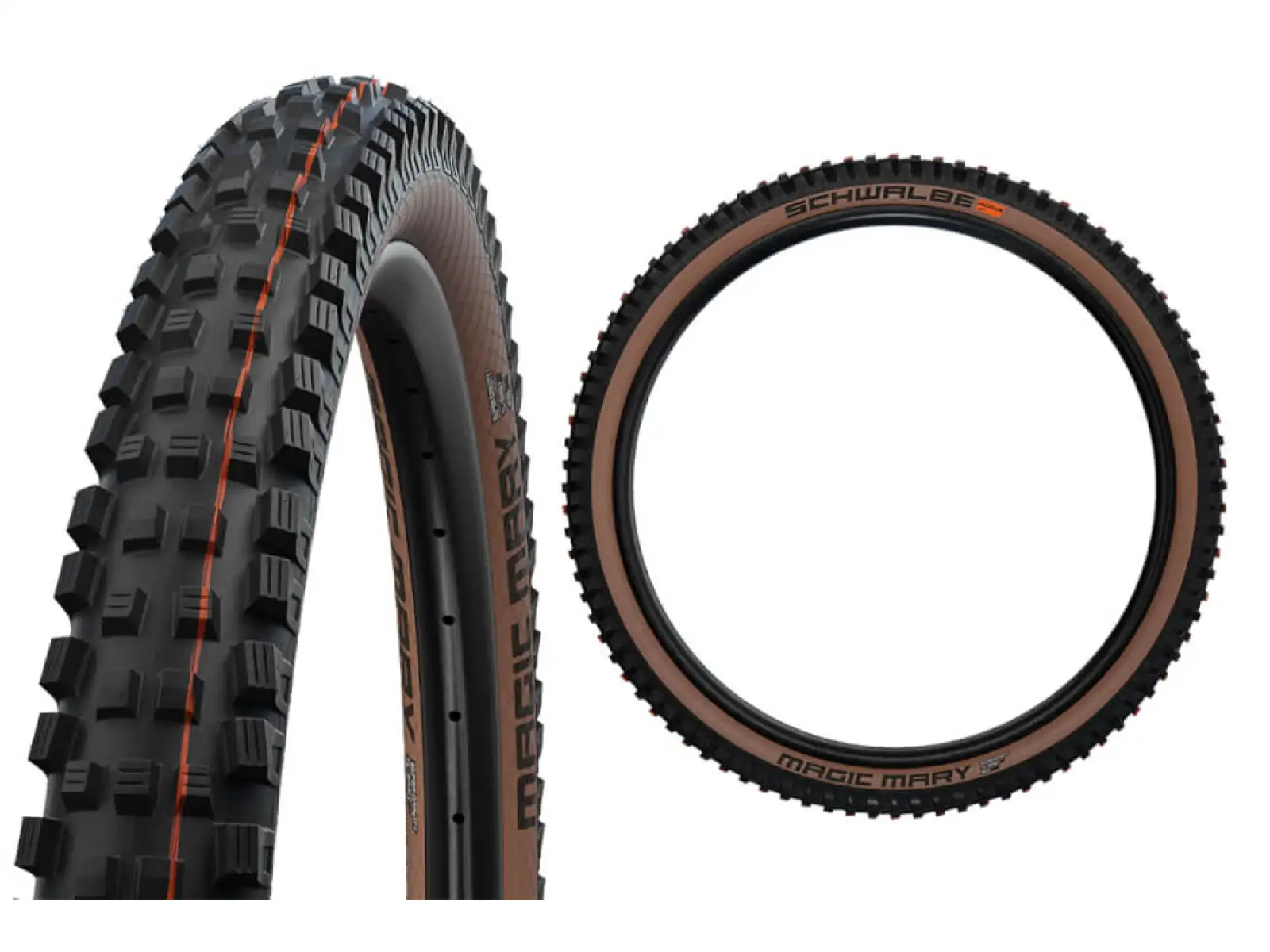 Schwalbe Magic Mary Super Gravity Addix Soft TLE EVO 29x2,40" MTB opona kevlar brązowy