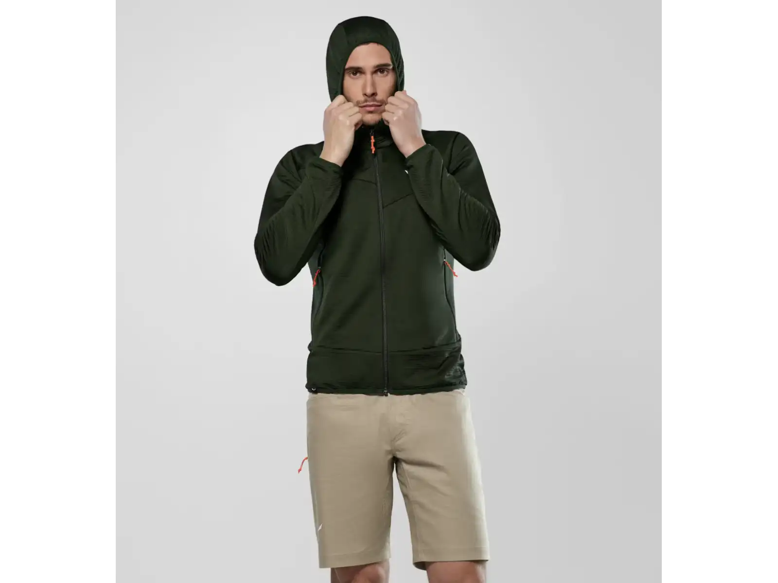 Salewa Puez Altavia Polarlite Hooded męska bluza Dark Olive