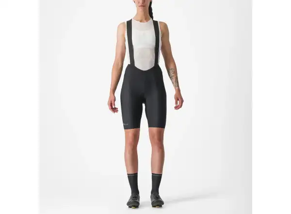 Castelli Espresso DT damskie szorty z wkładką i szelkami Black