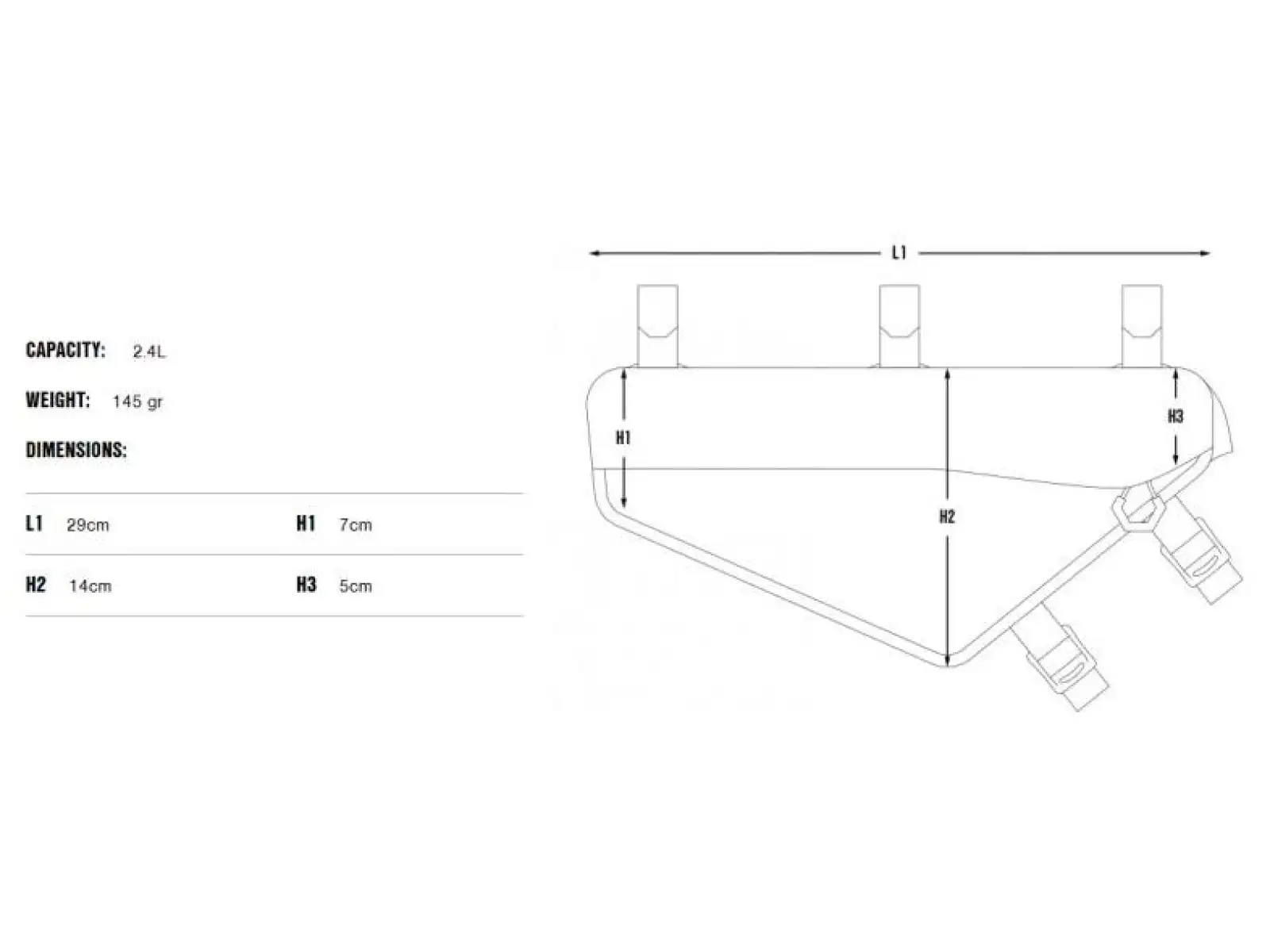 Apidura Racing frame pack 2,4 L torba ramowa