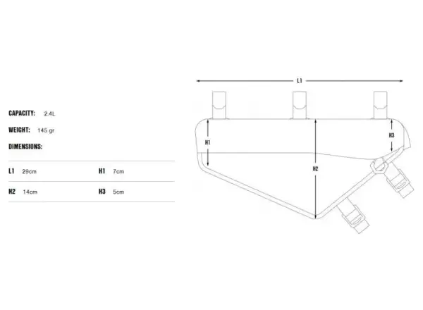 Apidura Racing frame pack 2,4 L torba ramowa