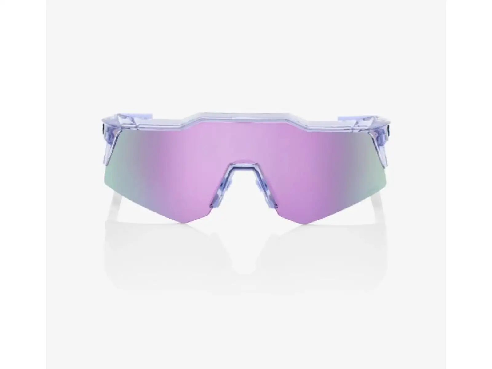 100% SPEEDCRAFT XS HiPER Lavender okulary z lustrzanymi szkłami przezroczysta/fioletowa
