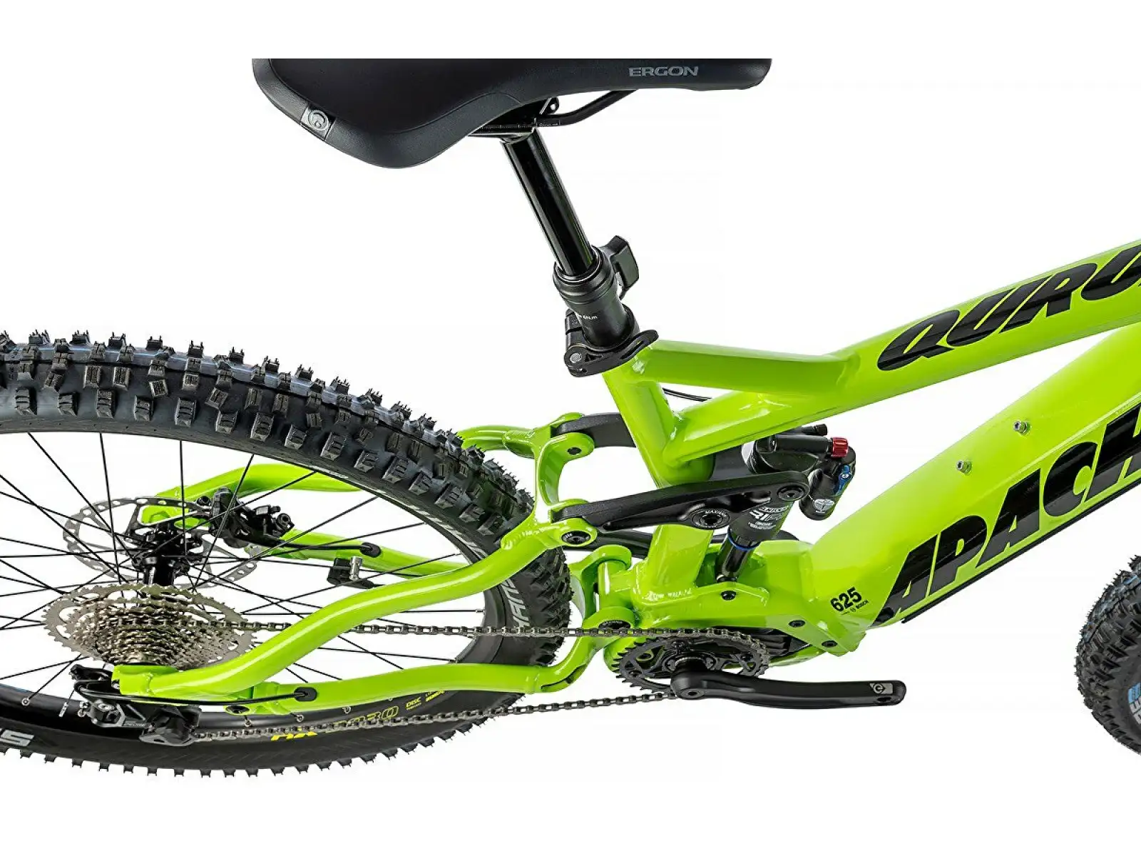 Apache Quruk 5 Bosch w pełni zawieszony rower elektryczny acid green
