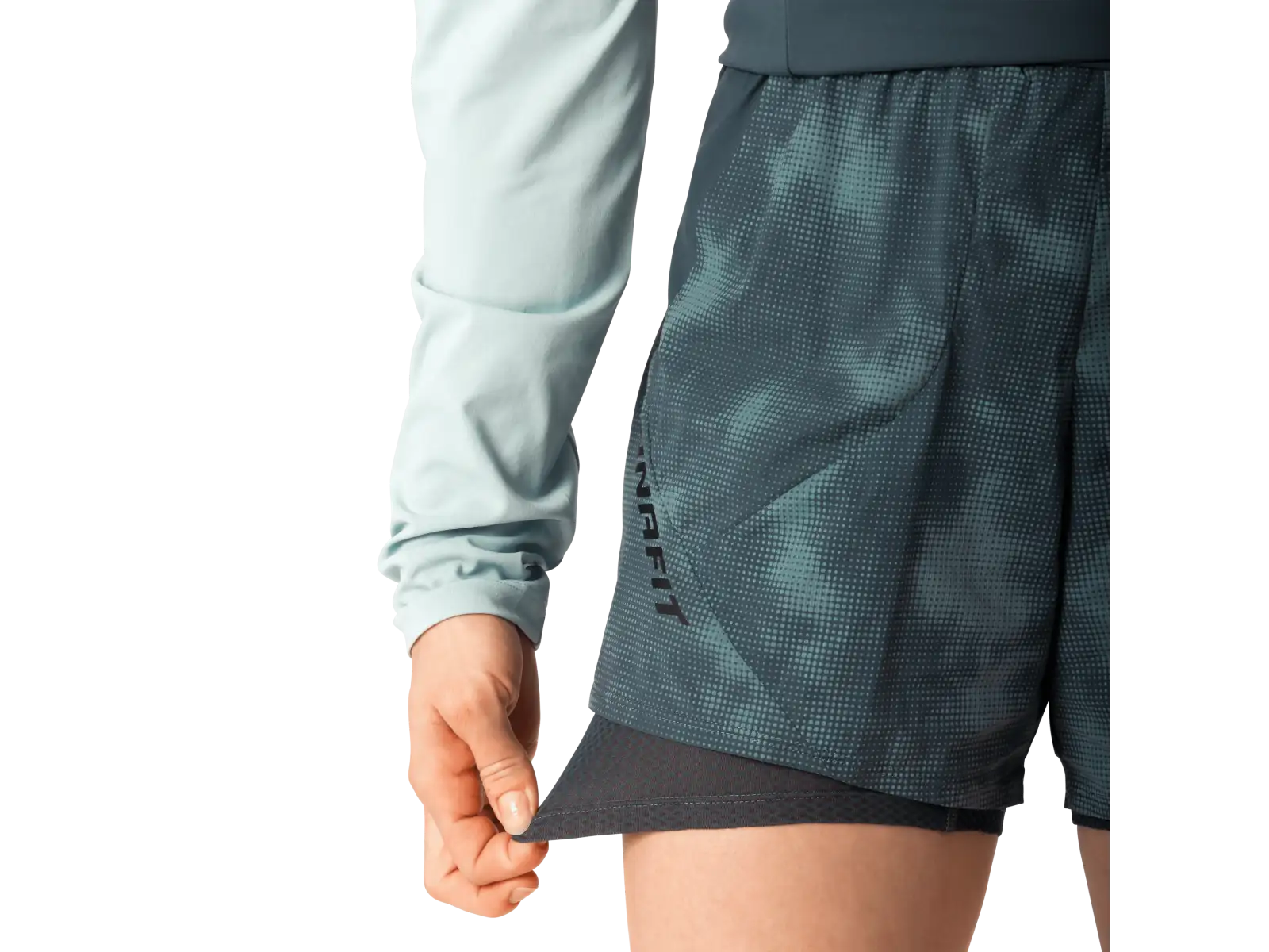 Dynafit Trail Reflective 2w1 damskie spodenki do biegania Cinder