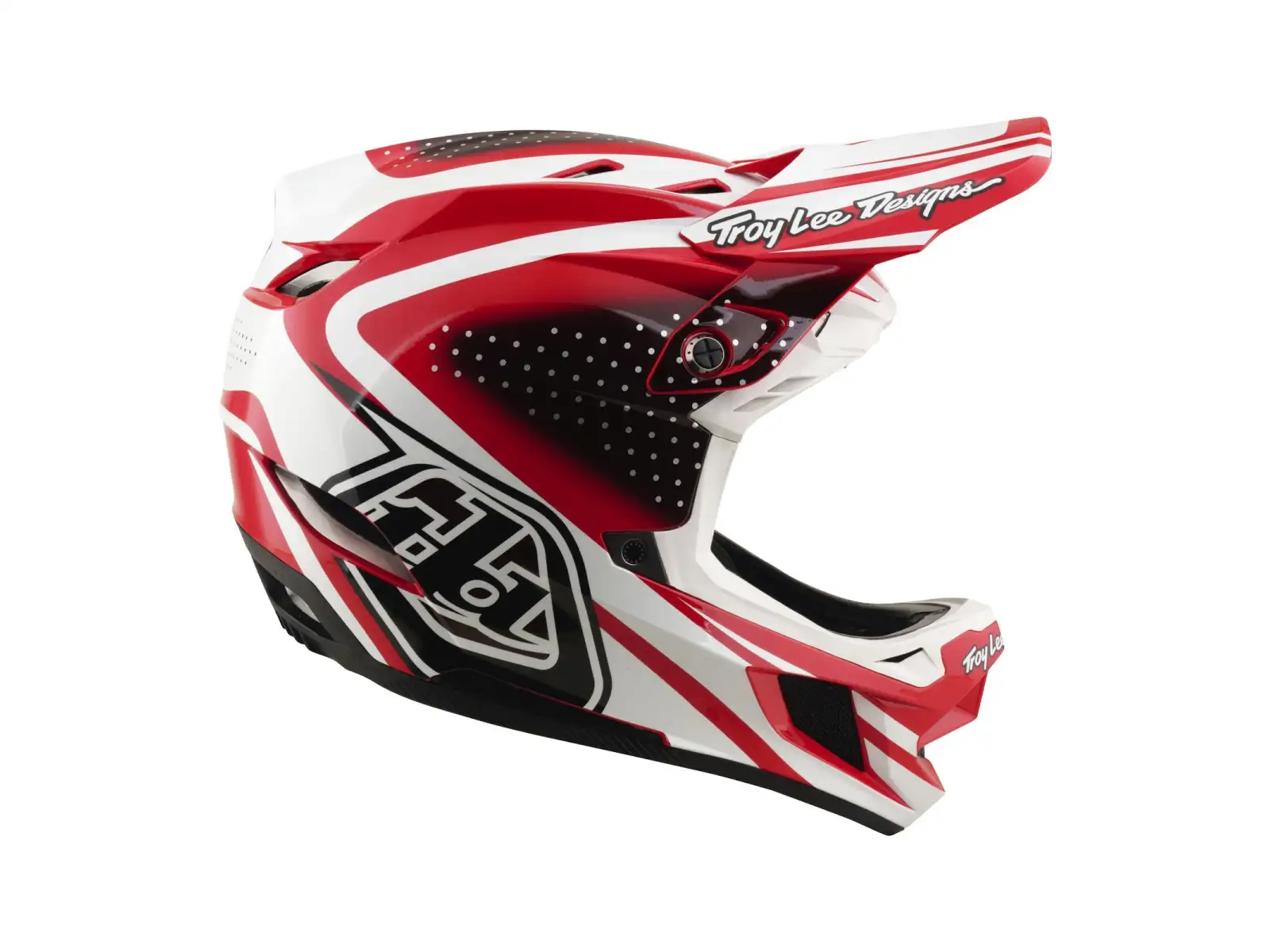 Troy Lee Designs D4 Polyacrylite MIPS kask Line Fire/white