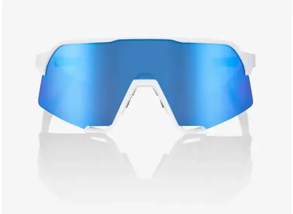 100% S3 okulary Matte White/HiPER Blue Multilayer Mirror