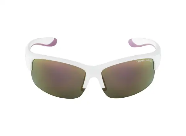 Alpina Flexxy Youth JR okulary dziecięce White-Purple Matt/Pink mirror
