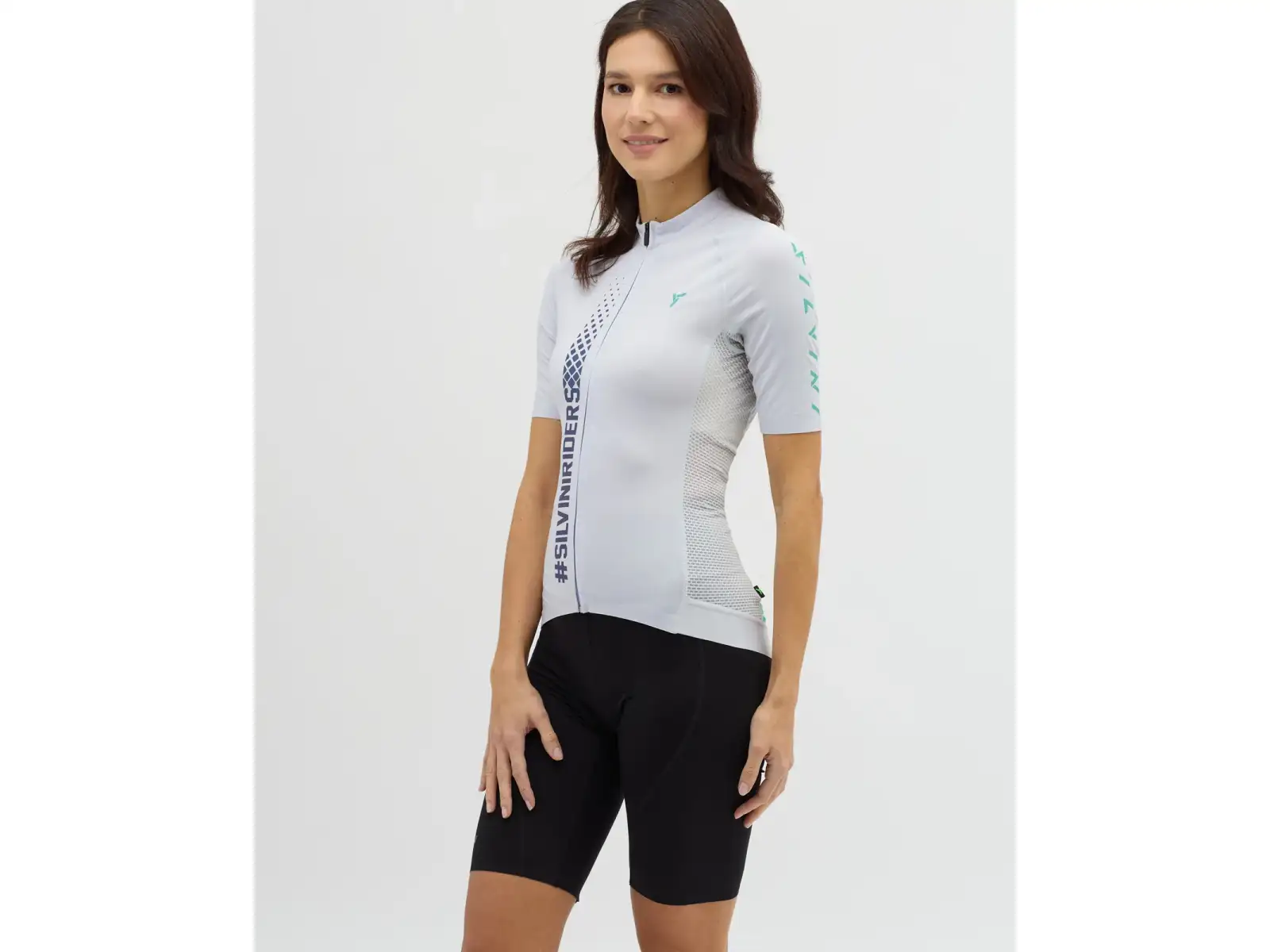 Silvini Mazzana damski dres krótki rękaw Cloud/Ocean