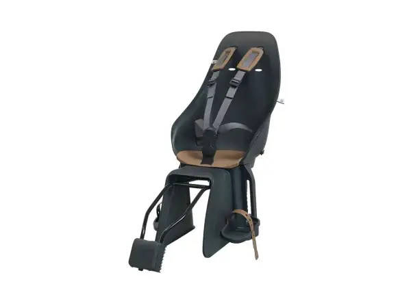 Urban Iki tylny fotelik z adapterem i bagażnikiem na ramę ZESTAW Bincho Black/Kurumi Brown
