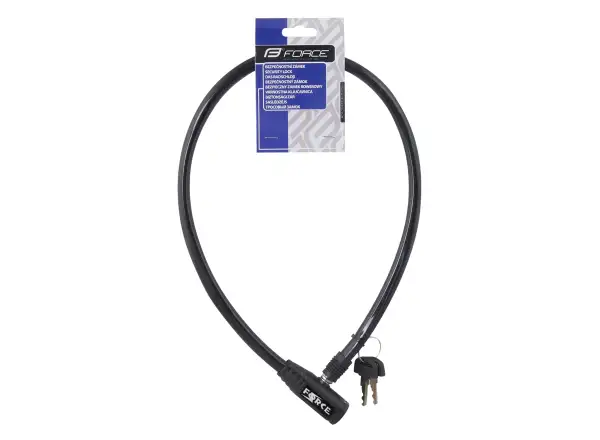 FORCE zapięcie na klucz 70cm/8mm czarne