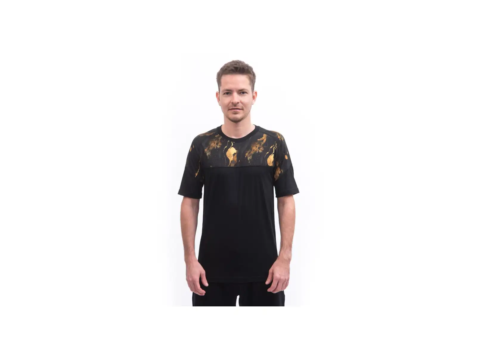 Sensor Merino Impress męska koszulka z krótkim rękawem czarna/Cosmos