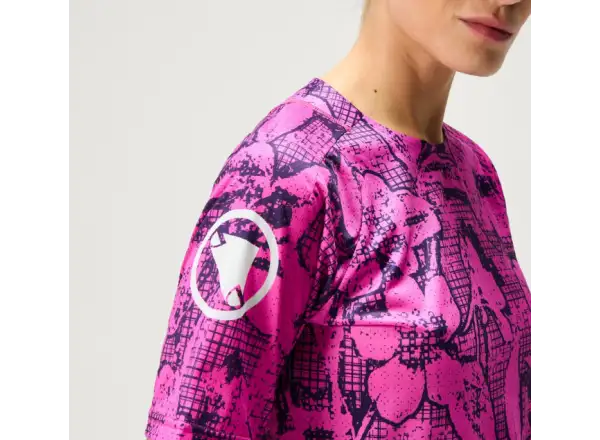 Endura LTD Grid Floral damski dres krótki rękaw Pink Pop