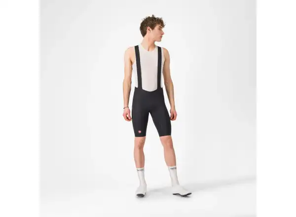Castelli Free Aero Race męskie spodenki z wkładką i szelkami Black