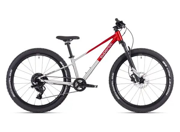 Superior TEAM 24 rower dziecięcy Gloss Brushed Alu / Red