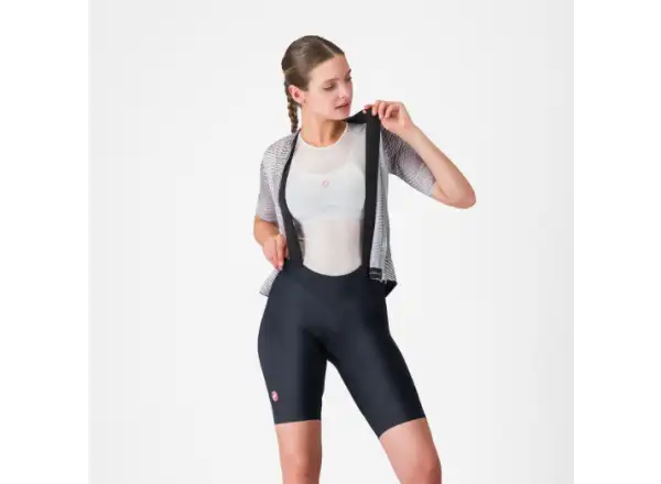 Castelli Prima 2 DT damskie spodenki rowerowe na szelkach Black/Black