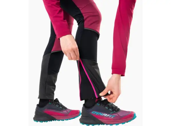 Dynafit Alpine Warm damskie ocieplane legginsy Black Out/Pink