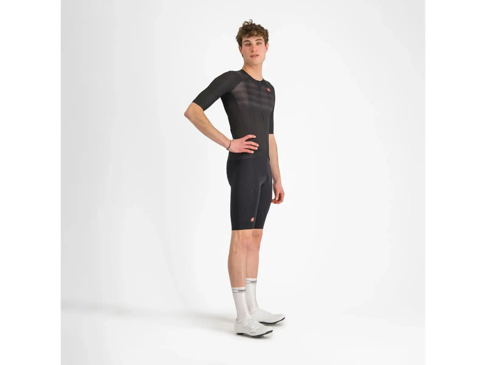 Castelli Free Aero Race męskie spodenki z wkładką i szelkami Black