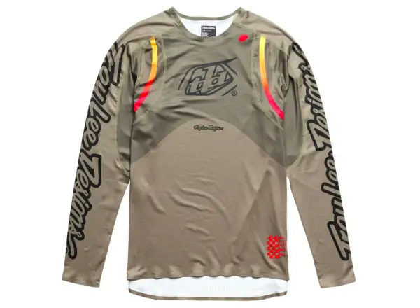 Troy Lee Designs Sprint Ultra męska koszulka z długim rękawem Pinned Olive