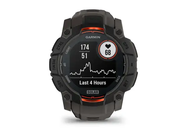 Garmin Instinct 3 Solar 50 mm inteligentny zegarek Black/Charcoal pasek