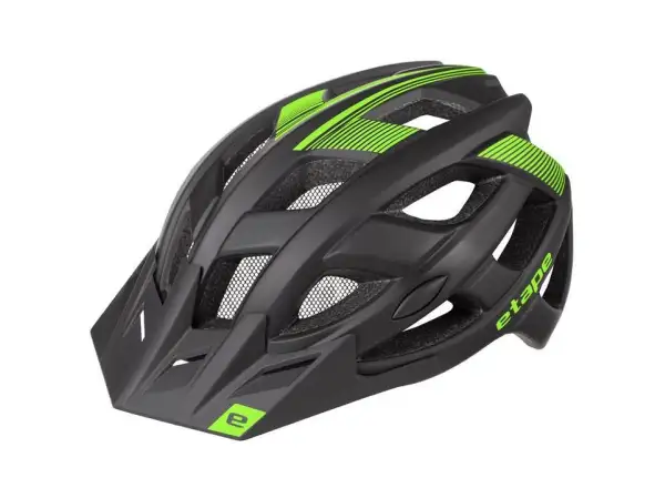 Etape Escape kask rowerowy czarna/zielona matowa