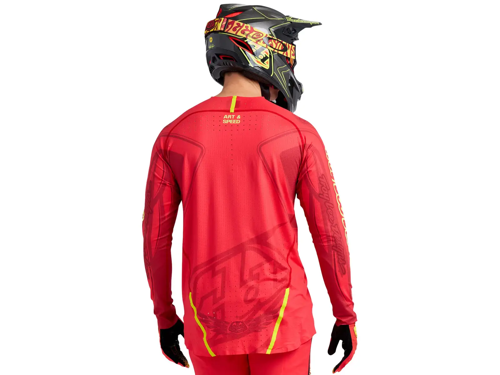 Troy Lee Designs Sprint Ultra Ghostwing męska koszulka z długim rękawem Infra Red