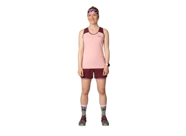 Dynafit Alpine Pro 2v1 damskie spodenki do biegania Burgundy