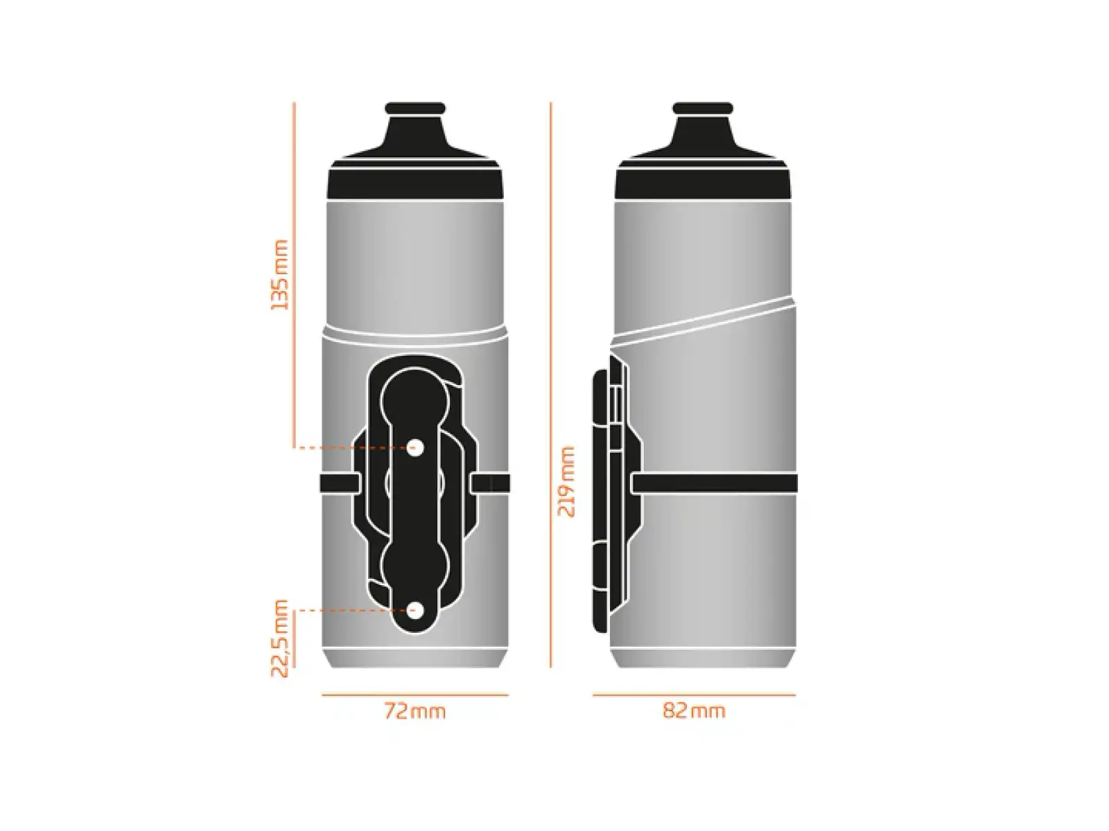 Rascal Fidlock Bottle Twist set Dark 0,6 l butelka + Uni Base