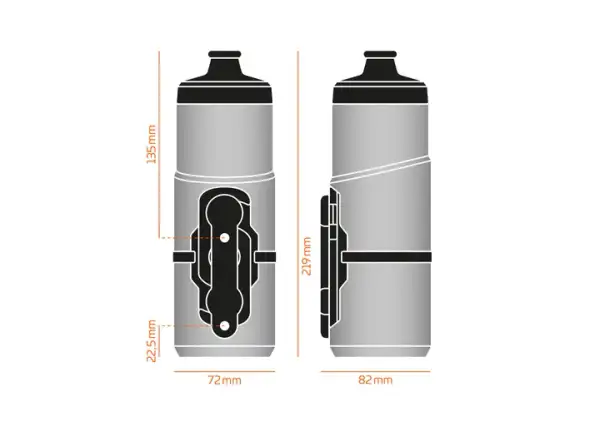 Rascal Fidlock Bottle Twist set Dark 0,6 l butelka + Uni Base