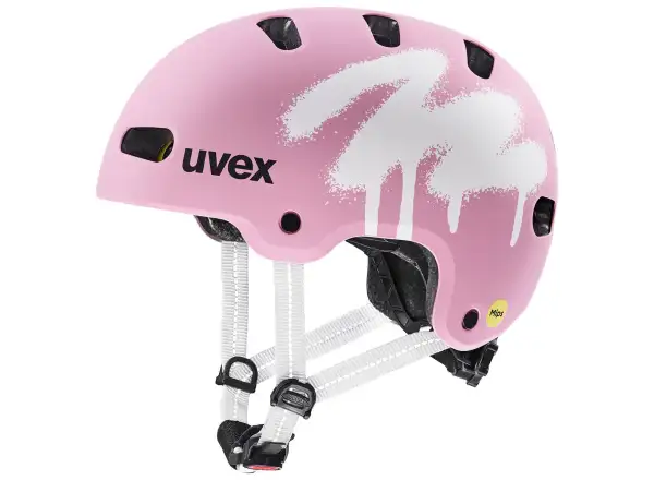 Uvex Kid 4 Style Mips kask dziecięcy Spray Strawberry Matt
