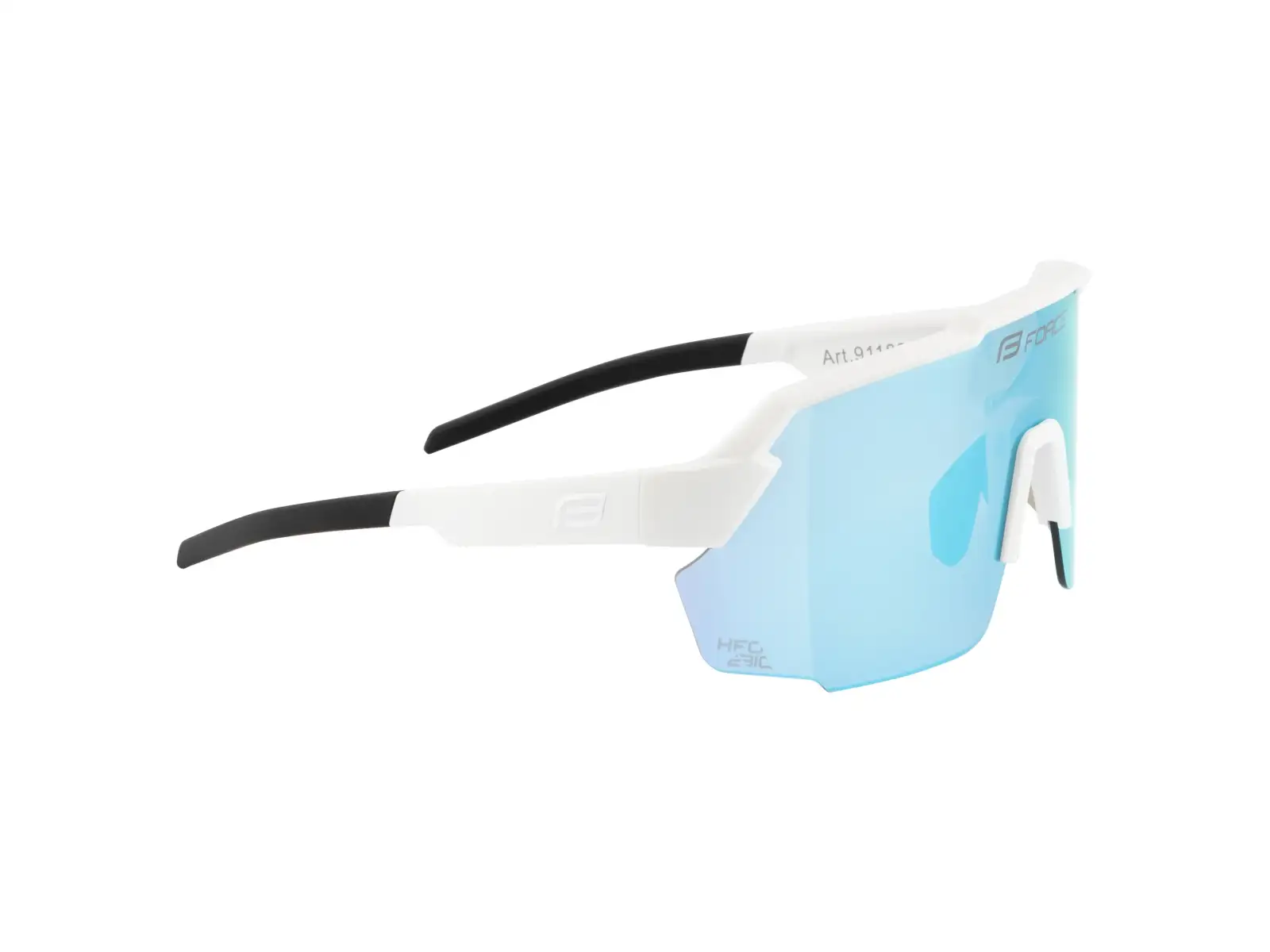 Force Pulse okulary rowerowe białe/niebieskie lustrzane szkło