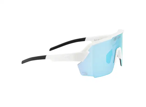 Force Pulse okulary rowerowe białe/niebieskie lustrzane szkło