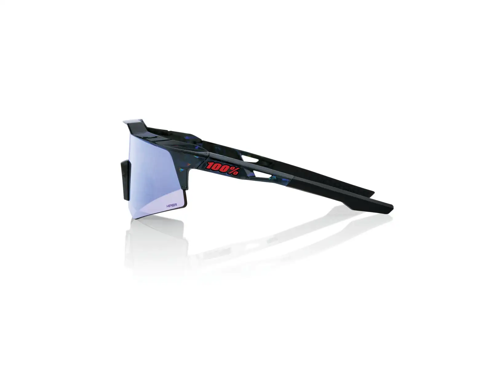 100% Speedcraft XS okulary Black Holographic/HiPER Blue Multilayer Mirror