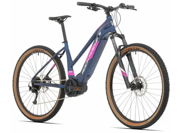 Rock Machine Torrent INT e50-29 Gloss Blue/Silver/Pink niskopodłogowy rower górski elektryczny