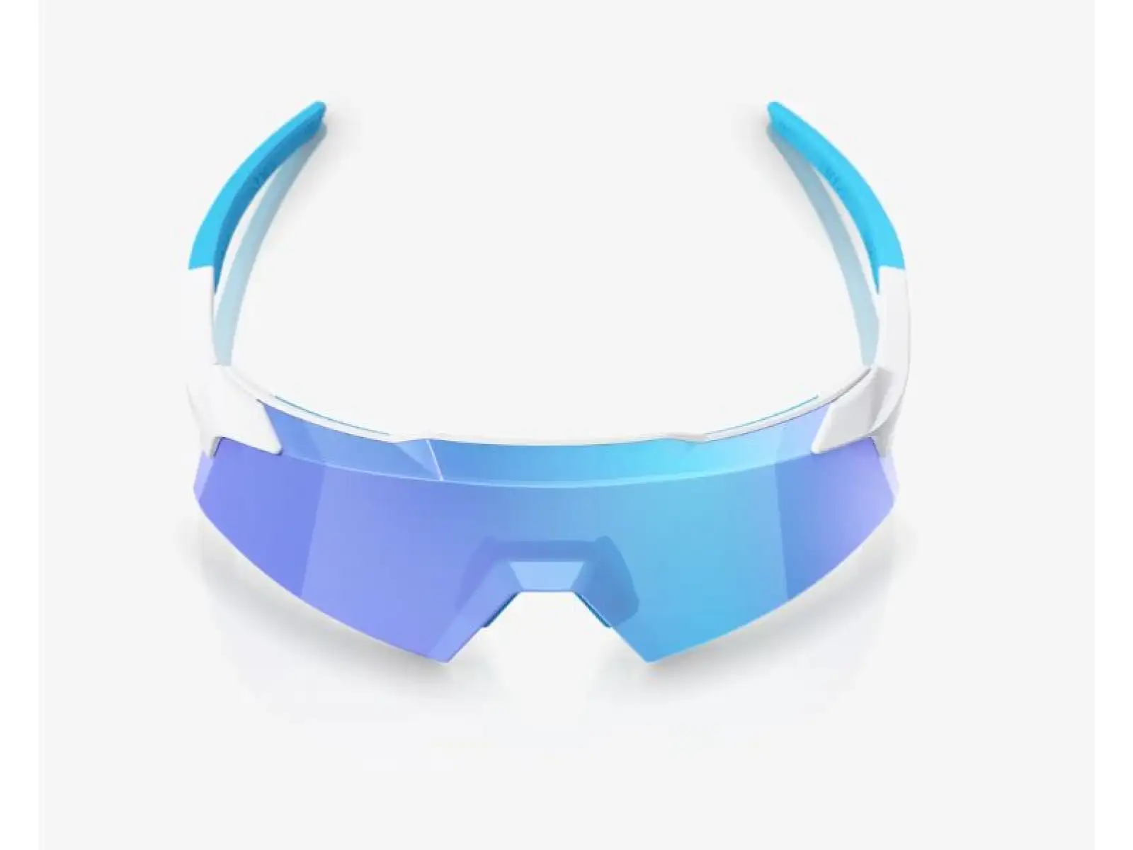 100% Aerocraft okulary Matte White/HiPER Blue Mirror