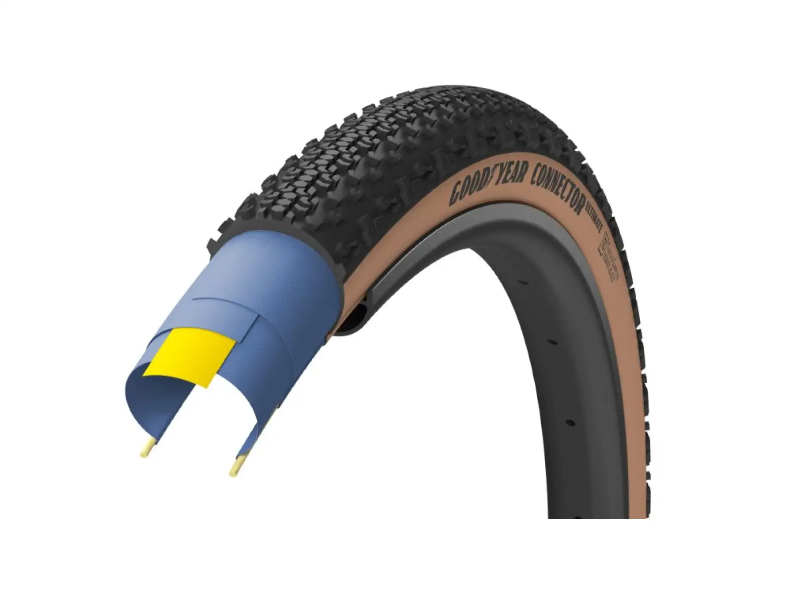 Goodyear Connector Ultimate Tubeless Complete 28" opona gravel kevlar Tan