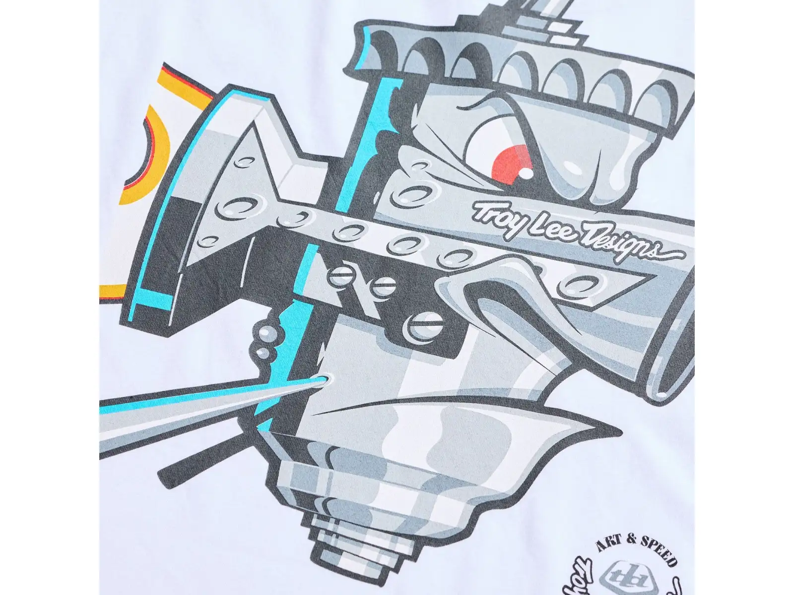 Troy Lee Designs Carb Club męska koszulka z krótkim rękawem White