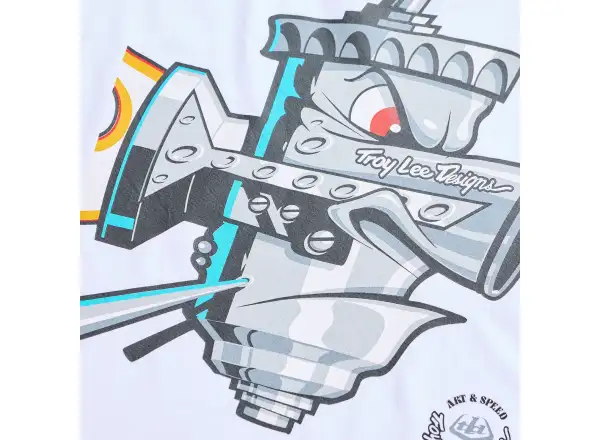 Troy Lee Designs Carb Club męska koszulka z krótkim rękawem White